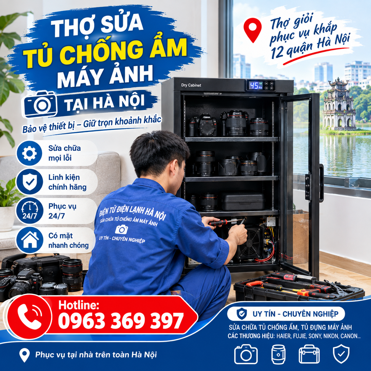 Sửa tủ chống ẩm tại Hà Nội