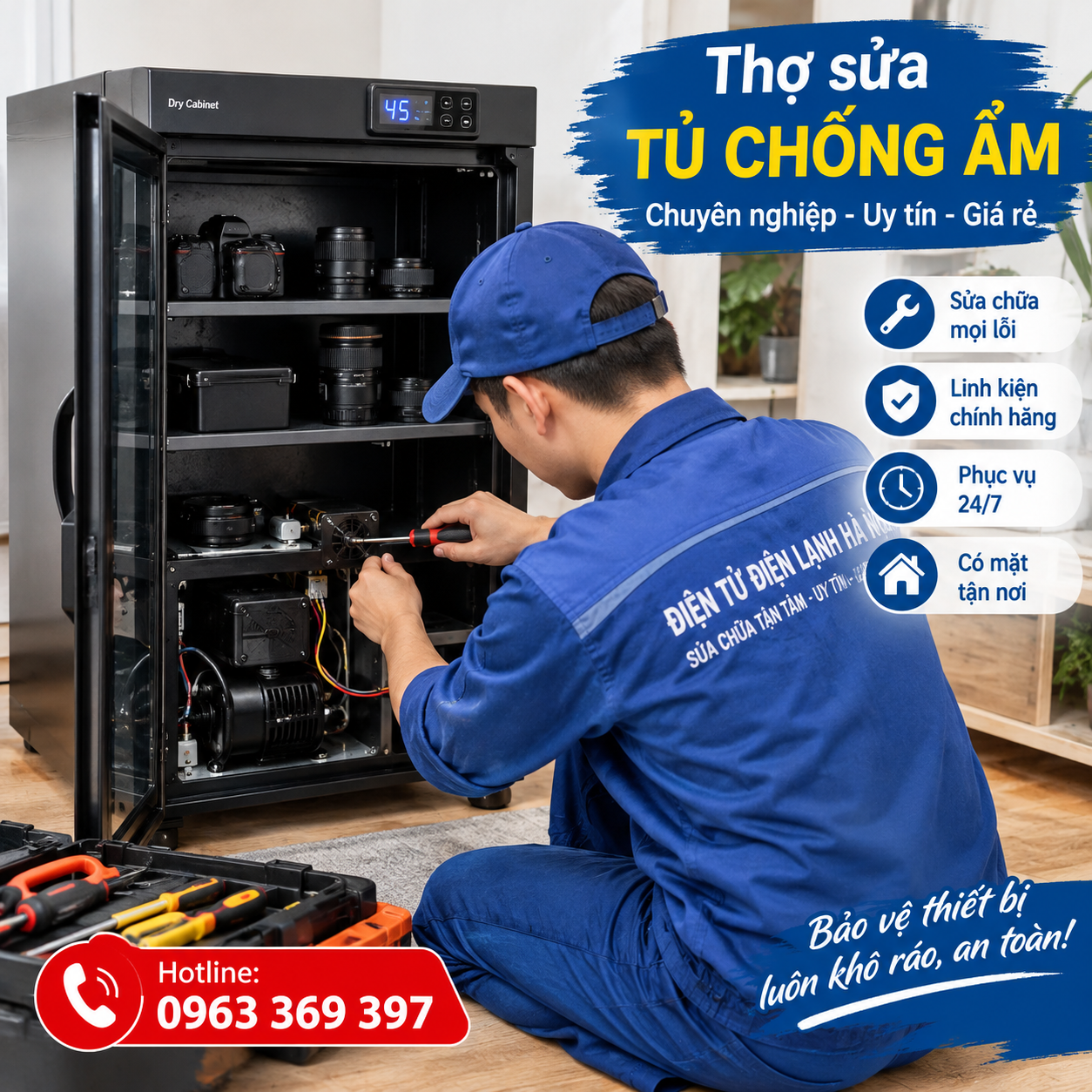 Thợ sửa tủ chống ẩm